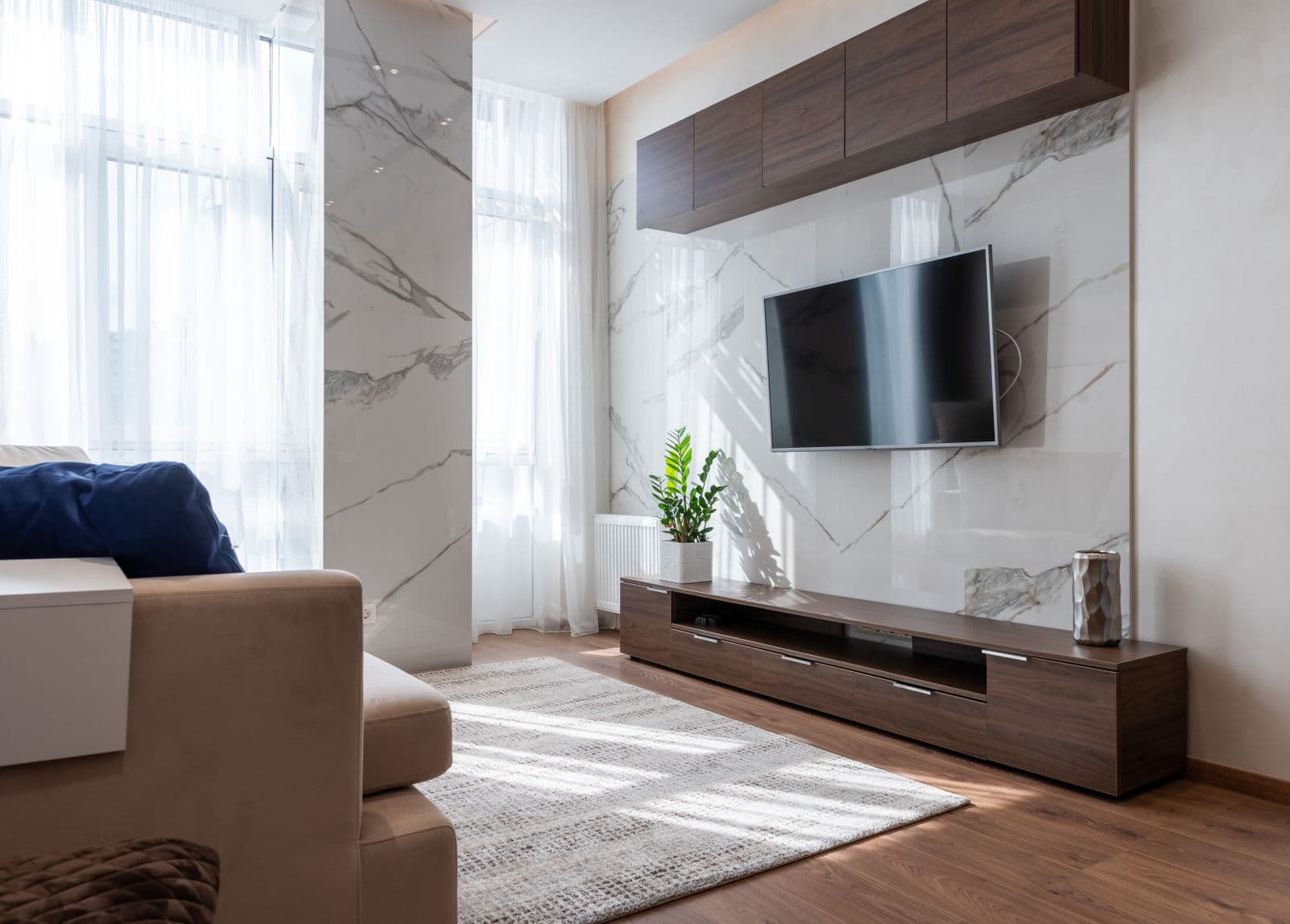 Custom entertainment wall unit