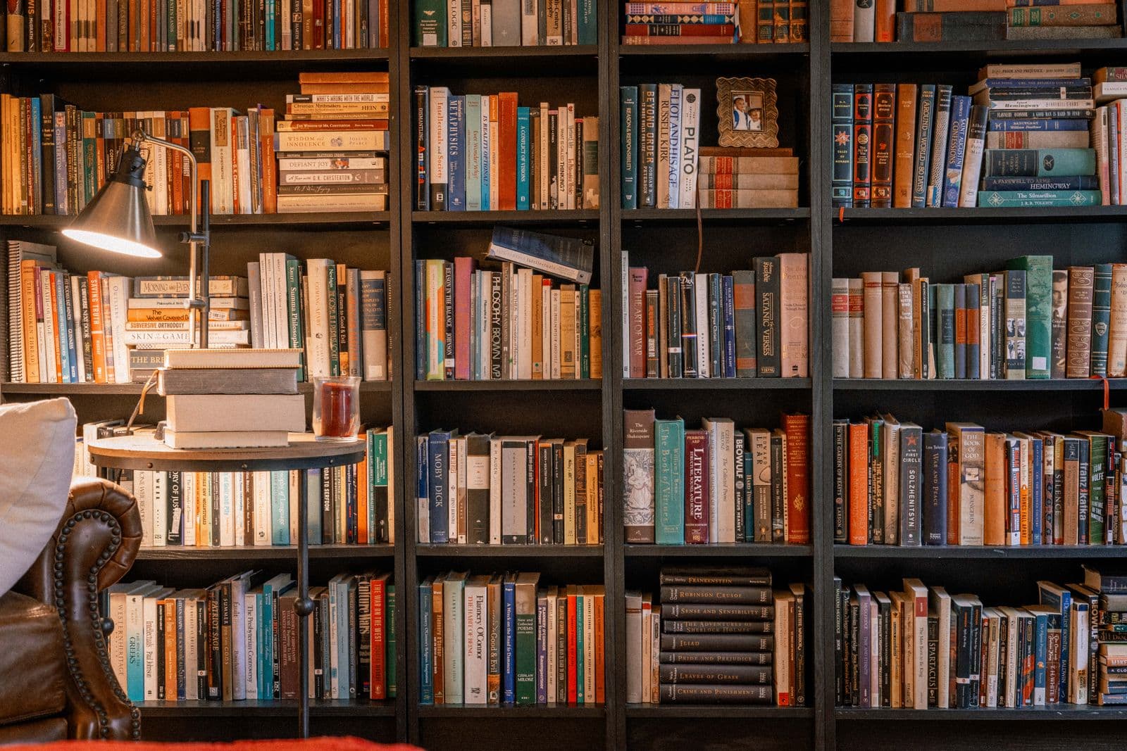Floor-to-ceiling home library