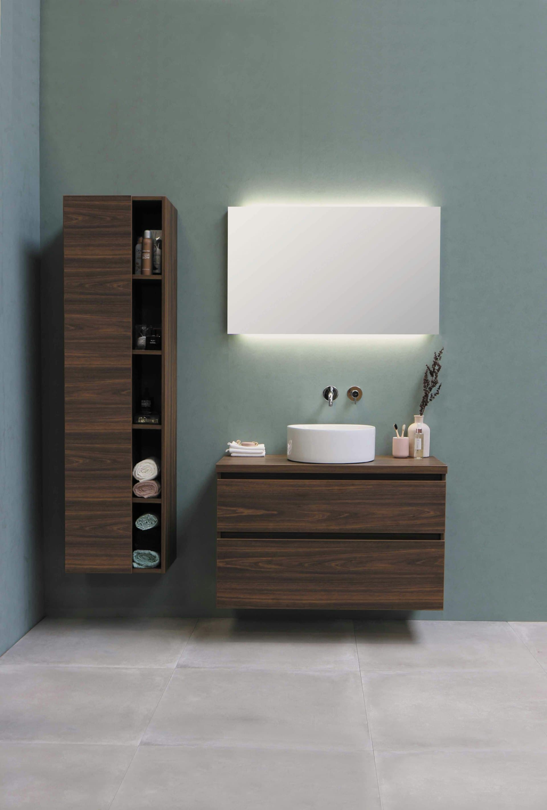 Master bathroom vanity with mirror